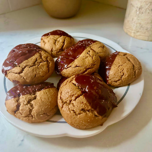 Chocolate-Dipped Peanut Butter Cookies