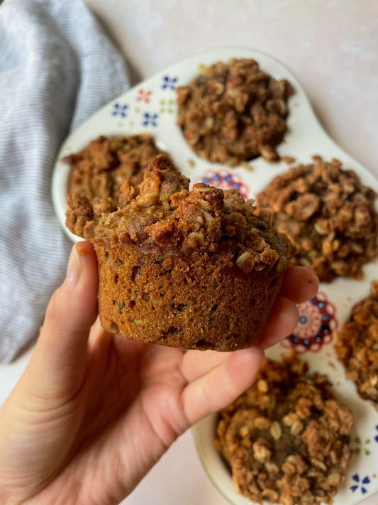Crumble-Topped Zucchini Muffins