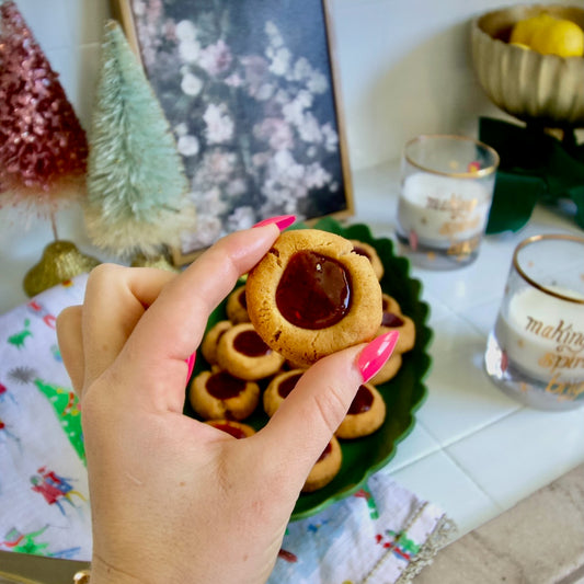 Thumbprint Cookies // Gluten Free, Vegan and Refined Sugar Free