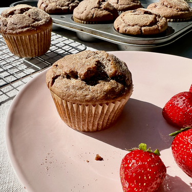 Banana Walnut Chocolate Chip Muffins // Refined Sugar-Free, Gluten-Free, Vegan