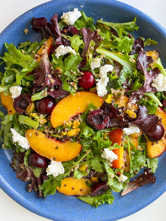 Summer Stone Fruit Salad with Goat Cheese