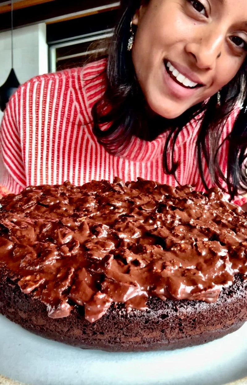 Date-Sweetened Chocolate Crunch Cake