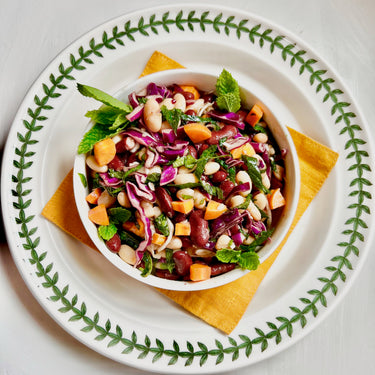 Bean Salad w/ Mint and Green Garlic