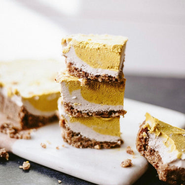 Vegan Golden Milk Cheesecake Bars