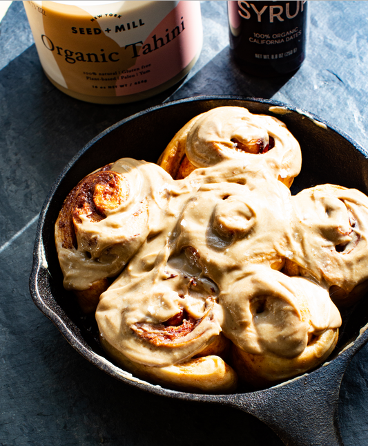 Challah Tahini Cinnamon Rolls