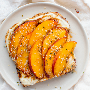 Peach and Almond Ricotta Toast
