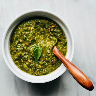 Pistachio Pesto Date Syrup Vinaigrette