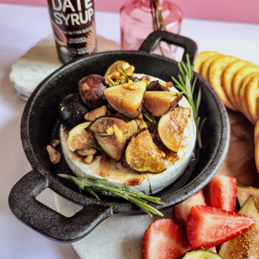 Date Syrup Baked Brie with Figs